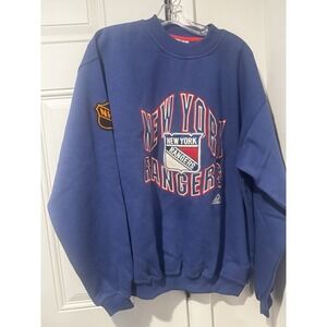 Vintage Center Ice Collection New York Rangers Blue Sweatshirt L Apex One NHL